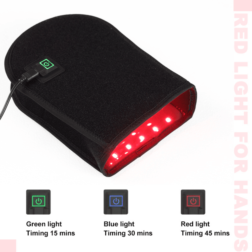 Guante de terapia de luz roja LumaFlex para alivio del dolor en manos artríticas y salud de la muñeca