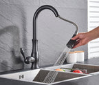 Rubinetto da cucina estensibile Anton con ugello flessibile