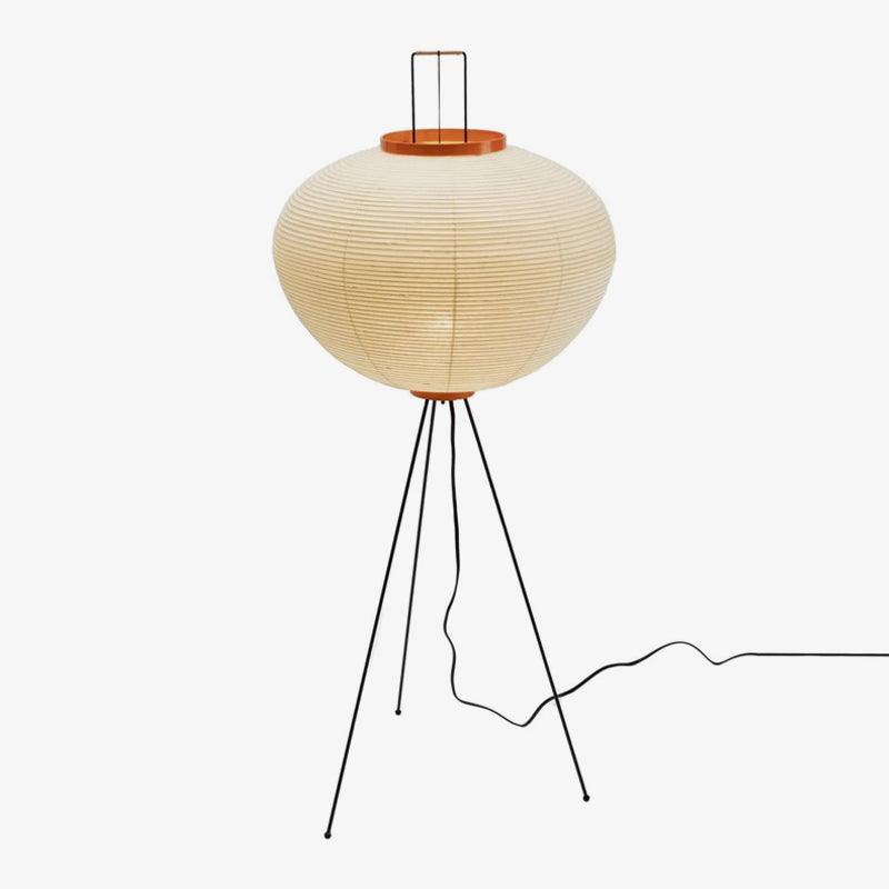 Lampada da terra in carta di riso Kazumi di Petprovac con bagliore ambientale morbido