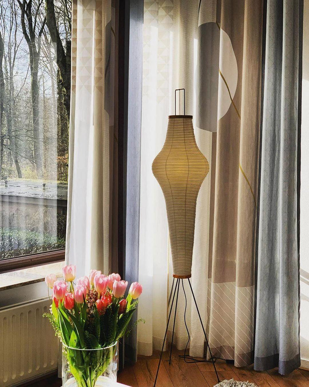 Kaze Rice Paper Floor Lamp - Japanese-Inspired Ambient Glow