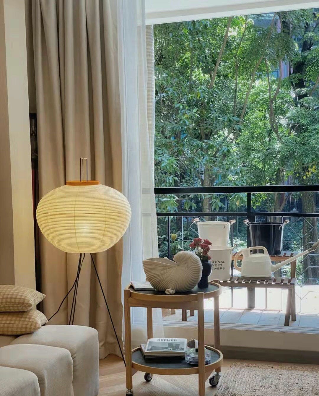 Kaze Rice Paper Floor Lamp - Japanese-Inspired Ambient Glow