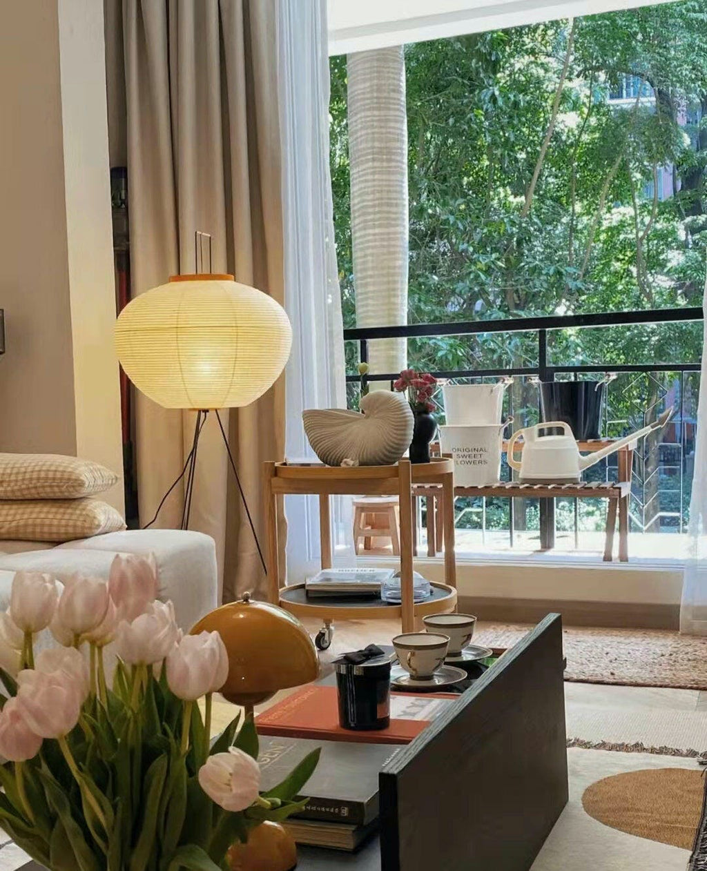 Kaze Rice Paper Floor Lamp - Japanese-Inspired Ambient Glow