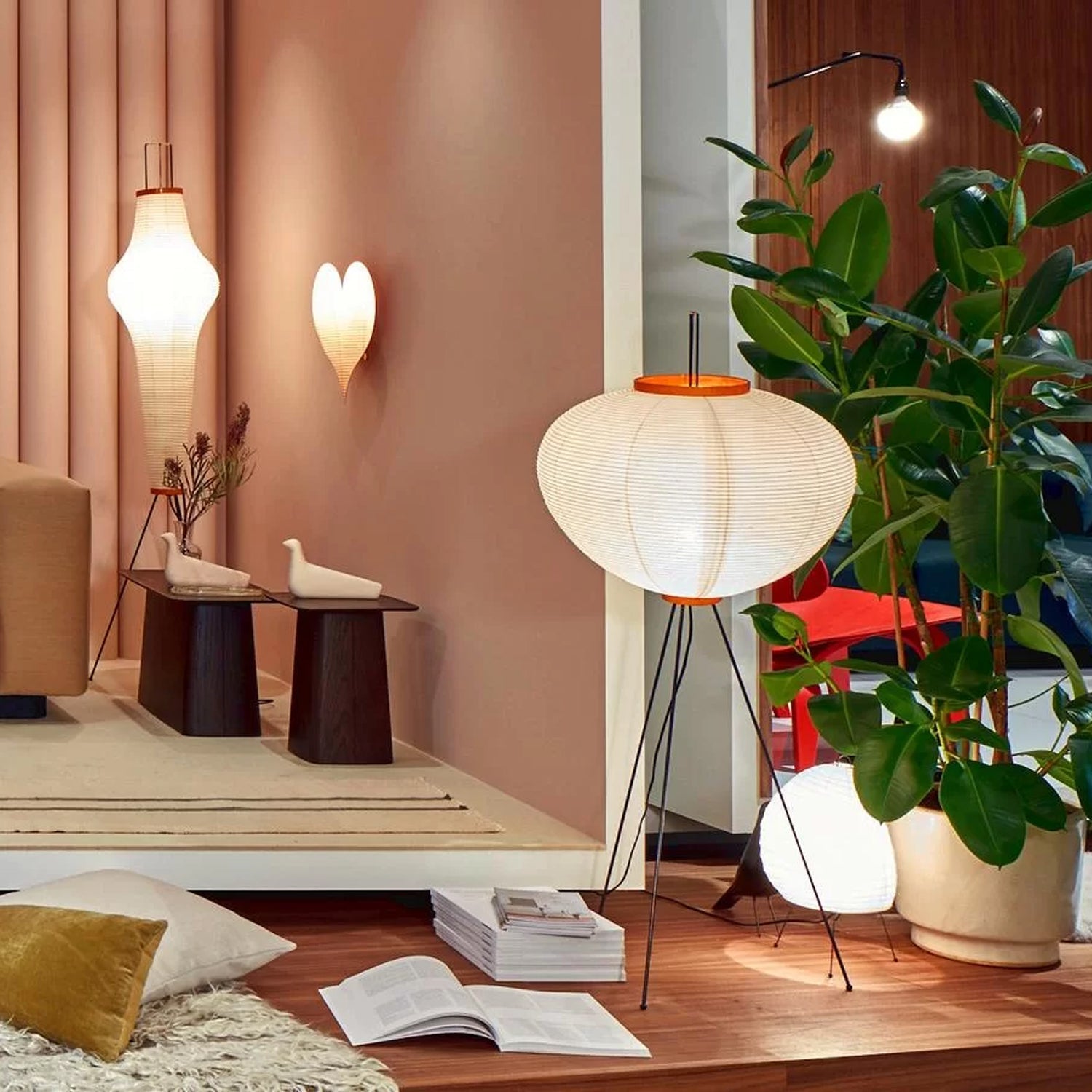 Kaze Rice Paper Floor Lamp - Japanese-Inspired Ambient Glow