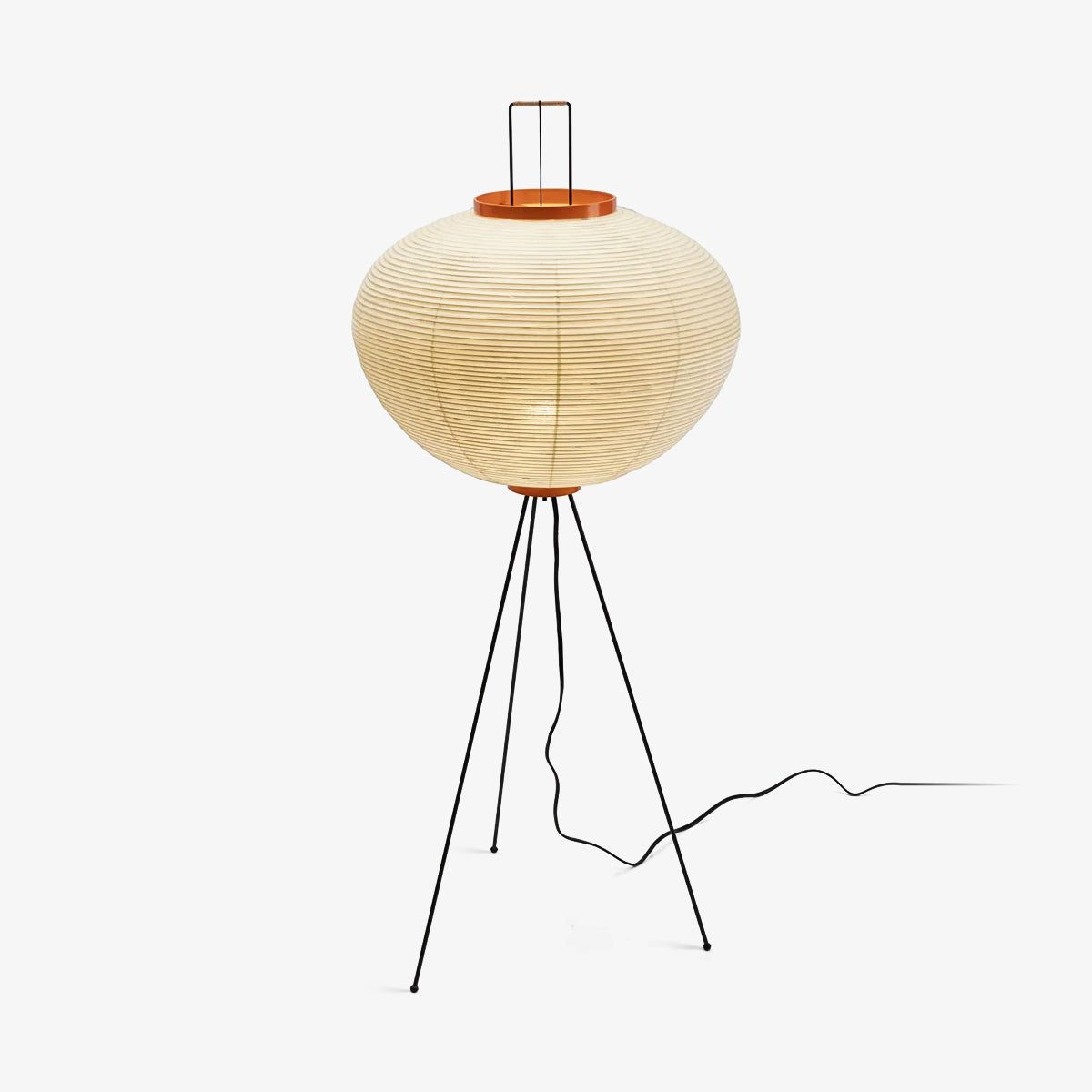 Lampada da terra in carta di riso Kazumi di Petprovac con bagliore ambientale morbido
