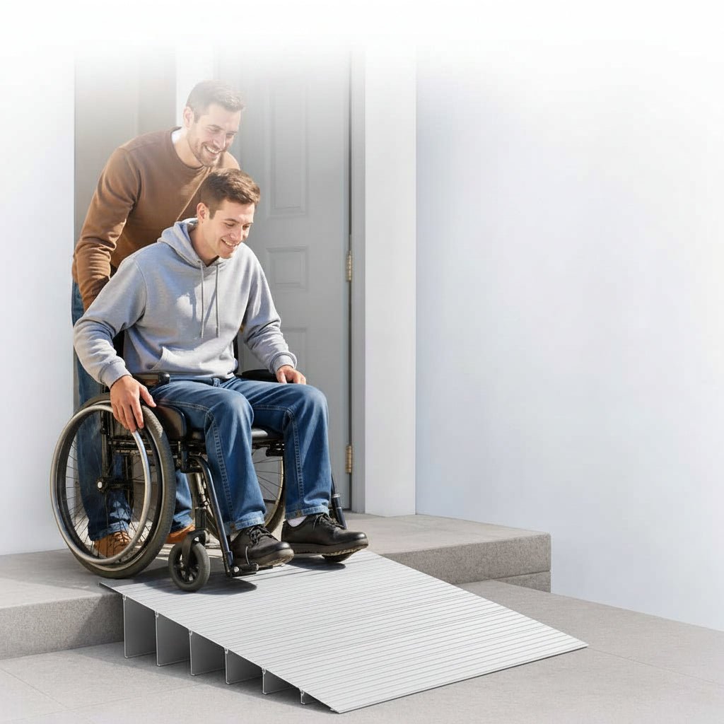 Lightweight Aluminum Threshold Ramp for Safe Barrier-Free Access