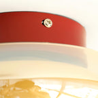 LumaNova Vintage Glas Infälld Taklampa i Cognac Band