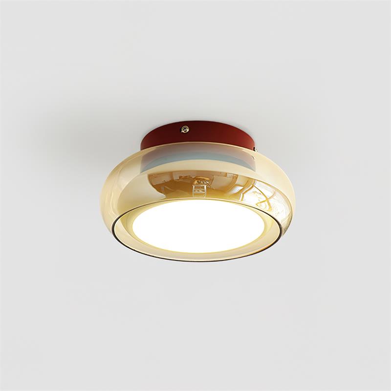 LumaNova Vintage Glas Infälld Taklampa i Cognac Band