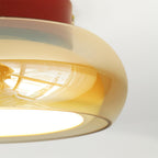 LumaNova Vintage Glas Infälld Taklampa i Cognac Band