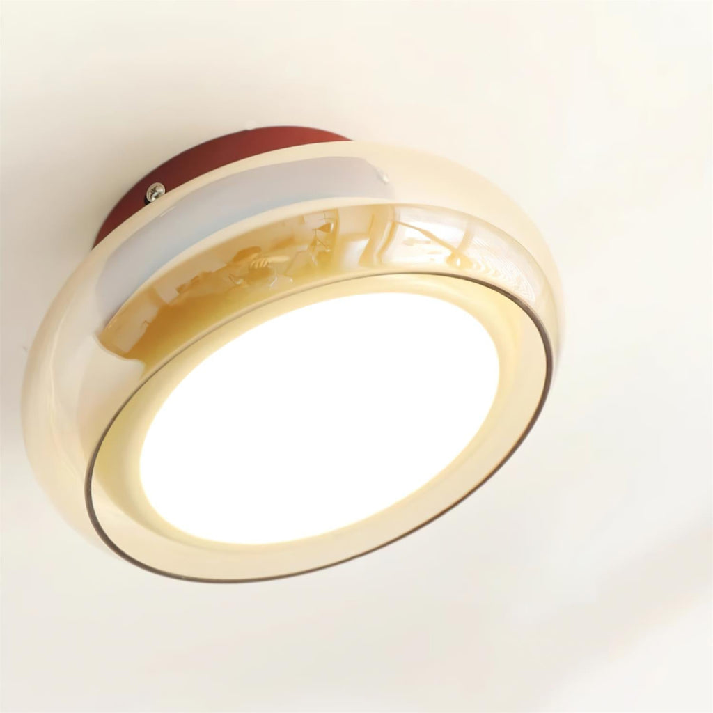 LumaNova Vintage Glas Infälld Taklampa i Cognac Band
