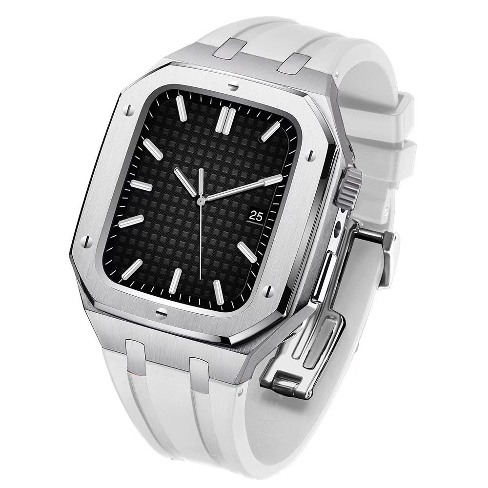 Velori | Sada pro modernizaci silikonového pásku a pouzdra z nerezové oceli pro Apple Watch | Petprovac