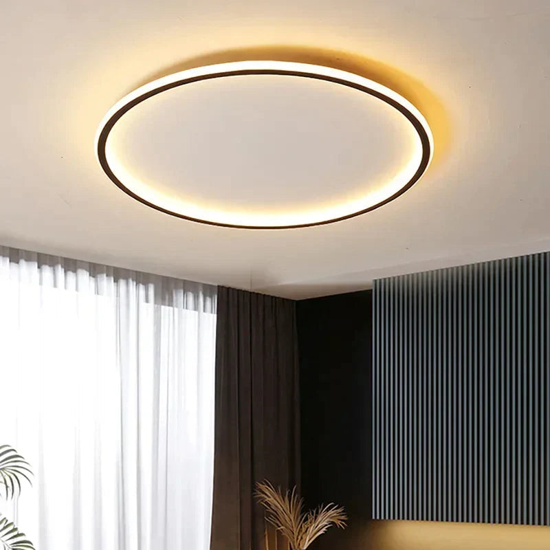 Okrągła lampa sufitowa LED w stylu skandynawskim do salonu i sypialni