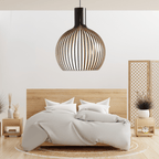 Rustic Wooden Cage Pendant Light – Adjustable Bamboo Hanging Light for Kitchen and Modern Interiors 4
