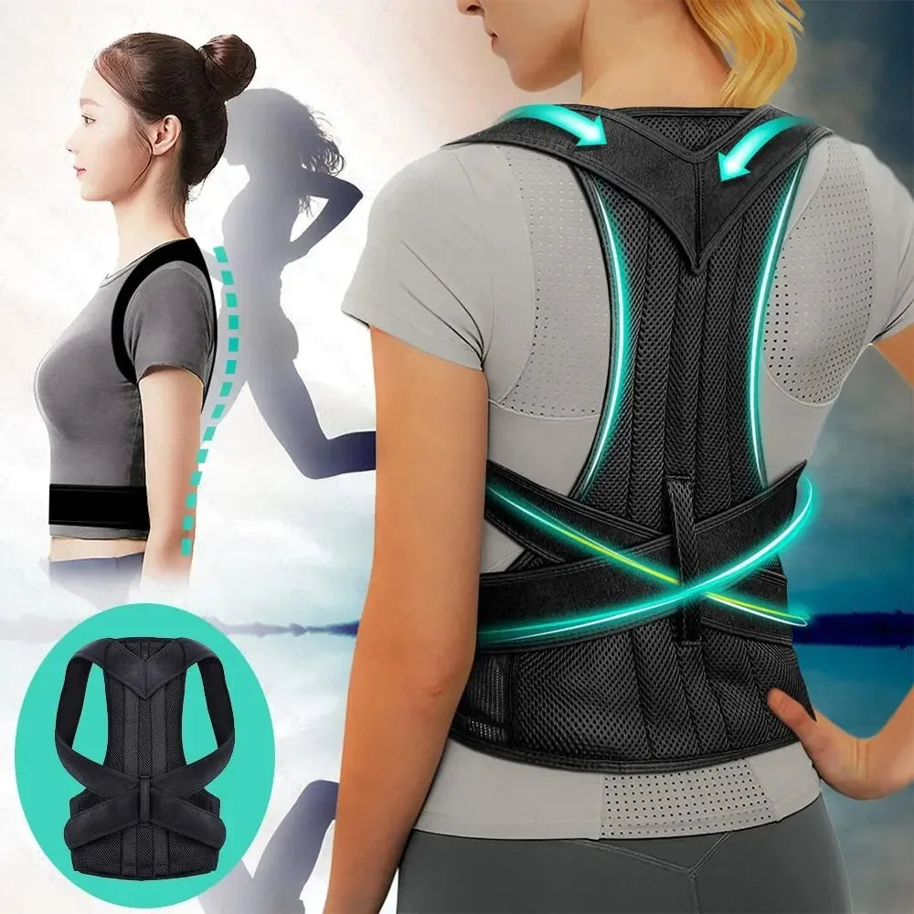 Breathable Adjustable Back Support Brace For Posture Correction For All Ages