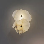Aurora Marble LED Wall Sconce With Copper Accents Elegant