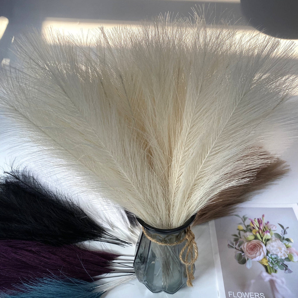 Aurelle 20件套波西米亚风蓬松人造芦苇草，彩色