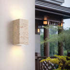 LumaStone Travertine Perforated Wall Sconce LED Lighting