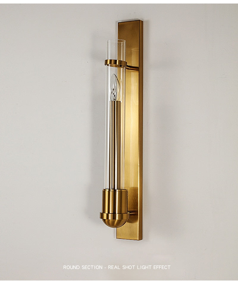 オーレリア モダンLEDゴールド壁掛けライト リビングルーム用