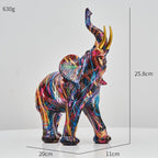 Aurella | Statuie Elefant Pictată Nordică | Petprovac