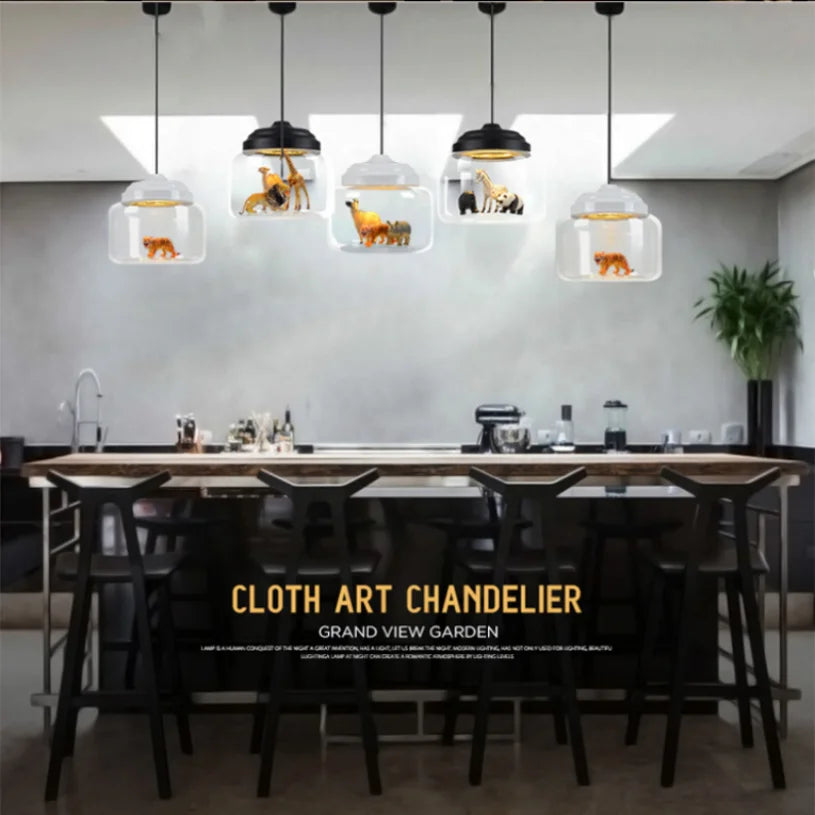 Colgante de vidrio con motivo animal