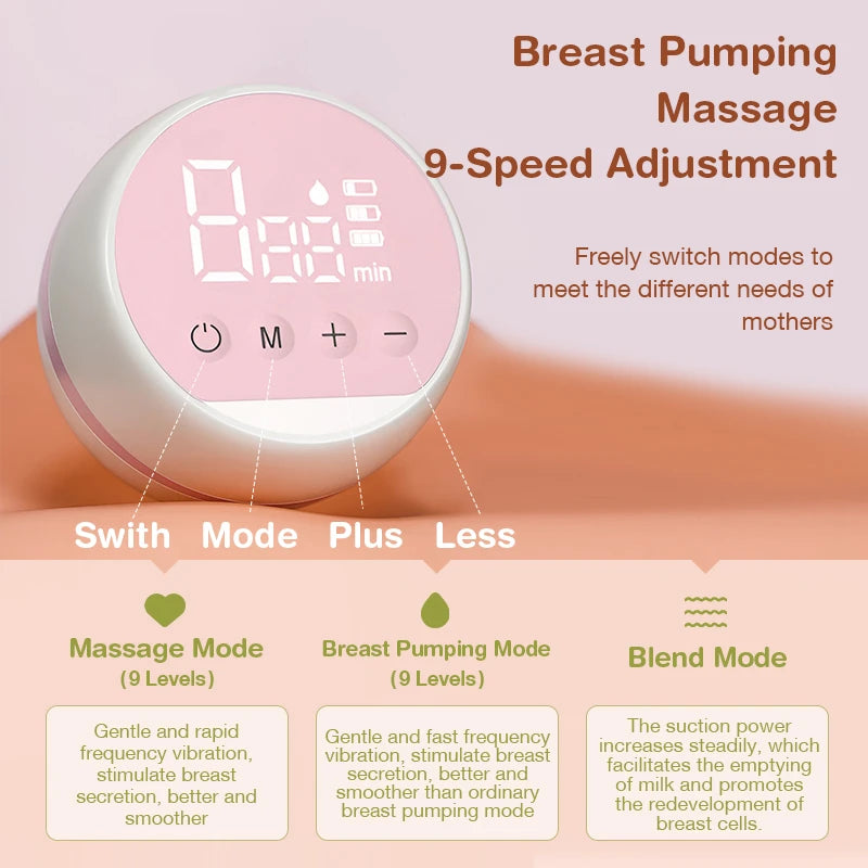 Smart bröstpump med 2-i-1 sug- och lagringssystem