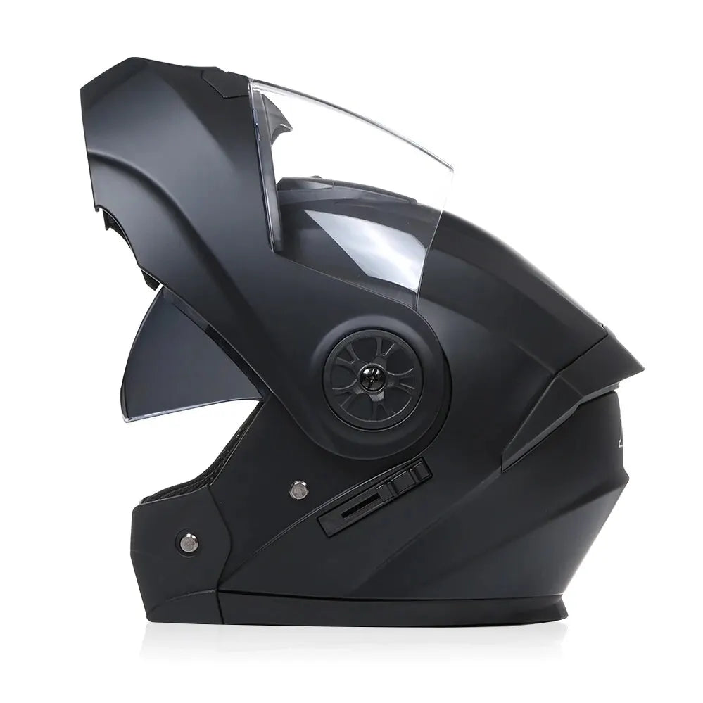 Flip-Up Modular Motorcycle Helmet for Comfortable Commuting