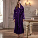 コージーネスト 妊婦用バスローブ、特大サイズの保温フランネル