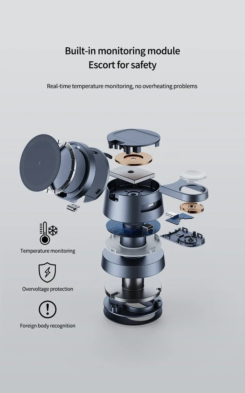 LuminaFlex neljä-yhdessä magneettinen langaton laturi yölampulla