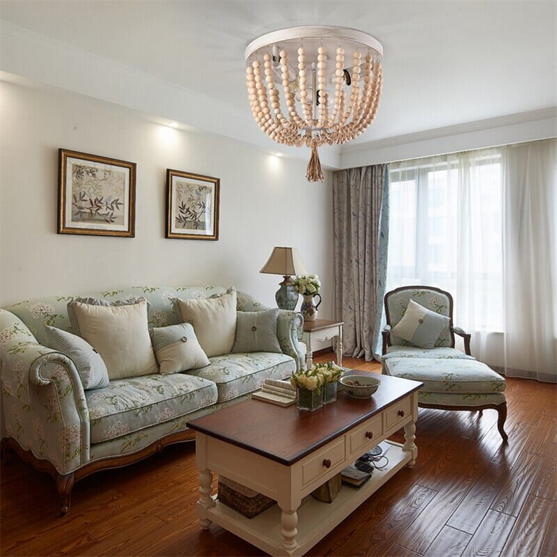 Lampada da soffitto in stile rustico