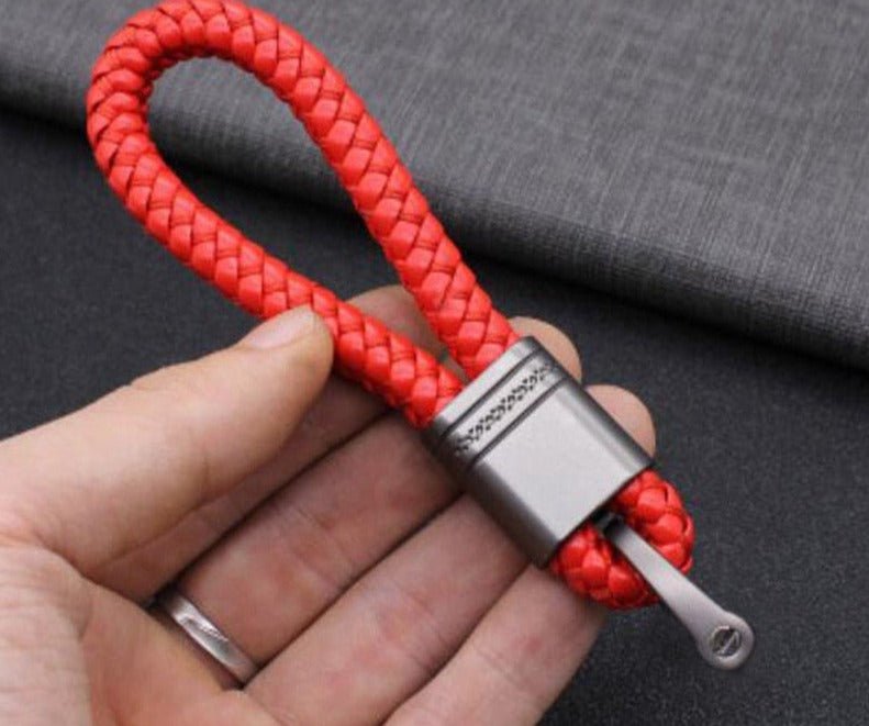 Braided loop keychain for car keys