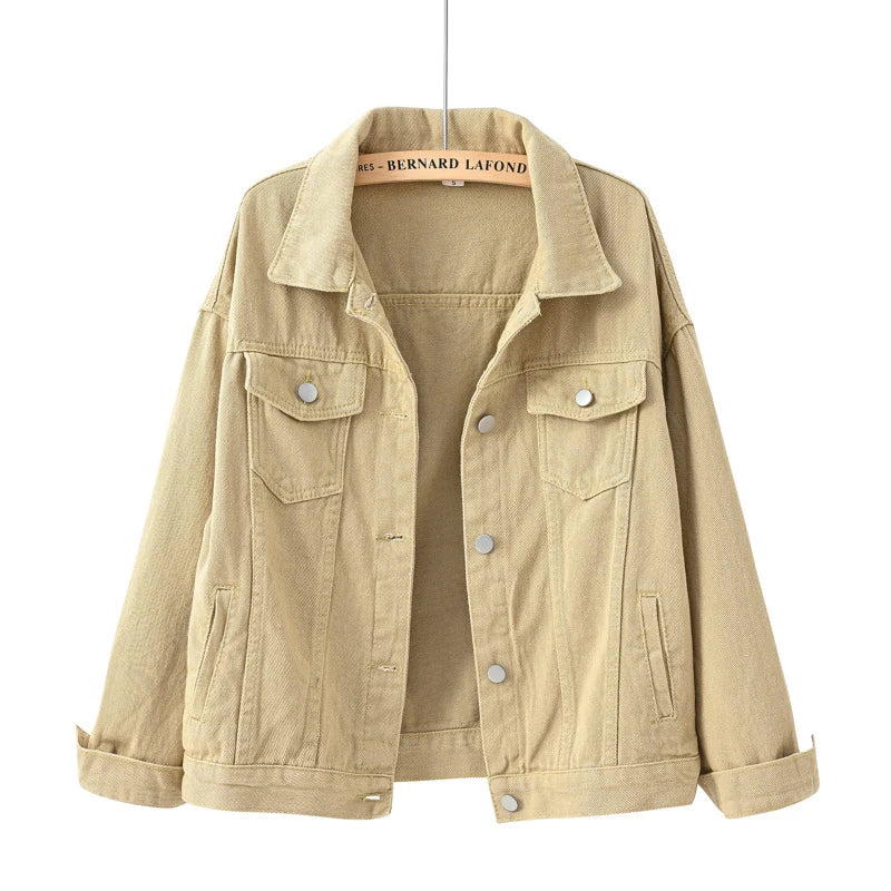 Harborline Everyday Button Front Denim Jacket For Women