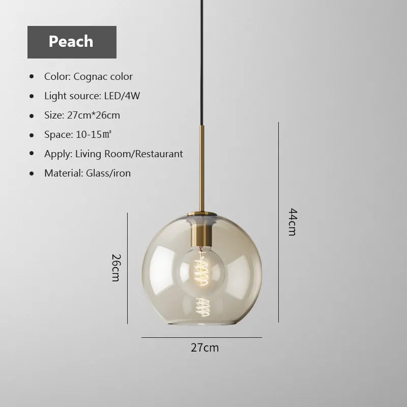 Arctix Glass Pendant Light in Industrial LED Luxury