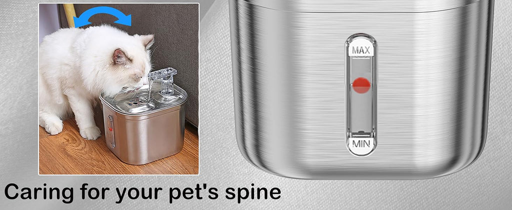 Automatischer Katzen-Trinkbrunnen aus Edelstahl