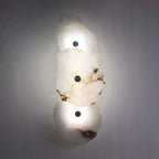 Aurora Marble LED Wall Sconce With Copper Accents Elegant