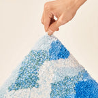Marisyl Coastal Wave gewebter Teppich rutschfester Bodendekor
