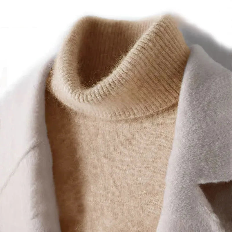 Sylvara 100% Pure Cashmere Turtleneck Sweater for Men