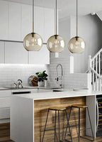 Arctix Glass Pendant Light in Industrial LED Luxury