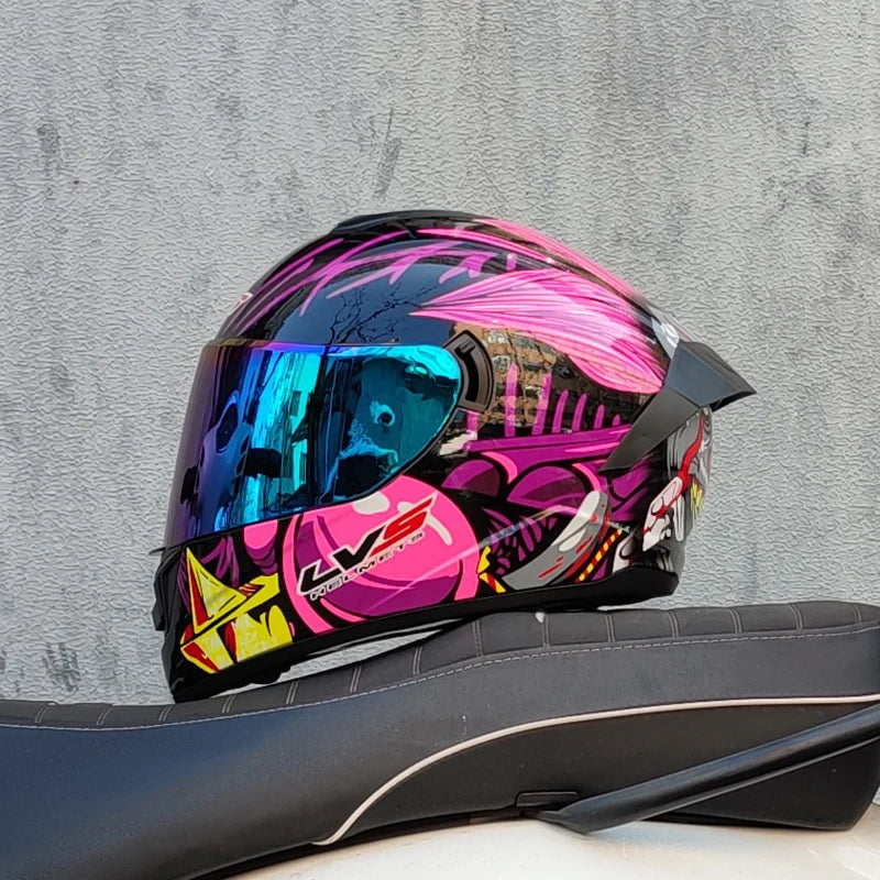 Kask zimowy LVS-701 z pełną osłoną twarzy i podwójnym systemem wizjera