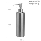Elegant Stainless Steel Hand Pump Soap Dispenser 250ml/350ml/550ml