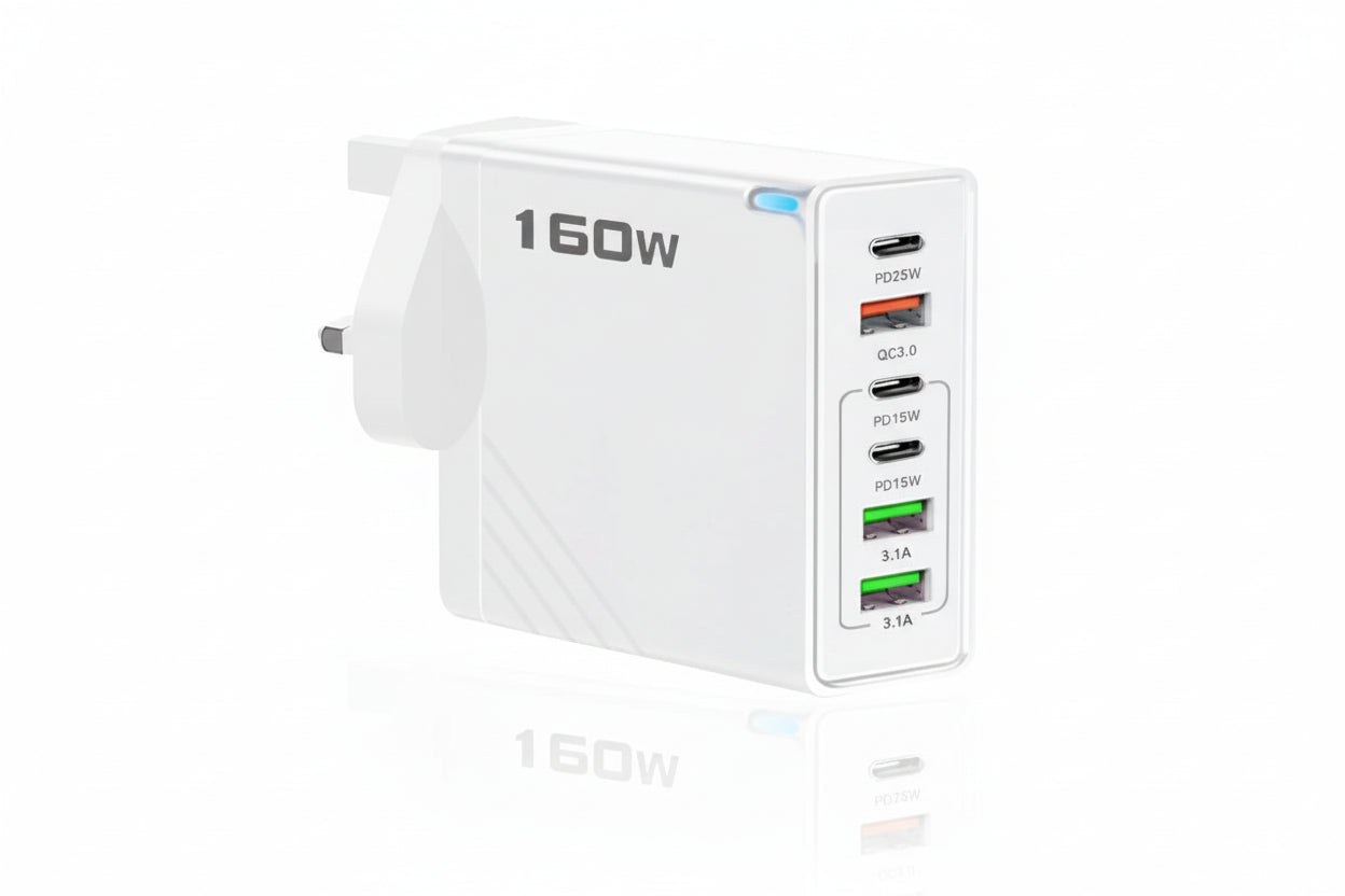 160W USB-C Mehrfachanschluss-Wandladegerät und Powerstation