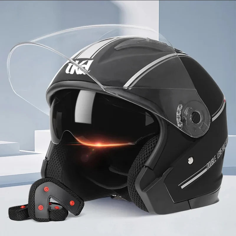 Flip-Up Modular Motorcycle Helmet With Dual Visors DOT And ECE Certified