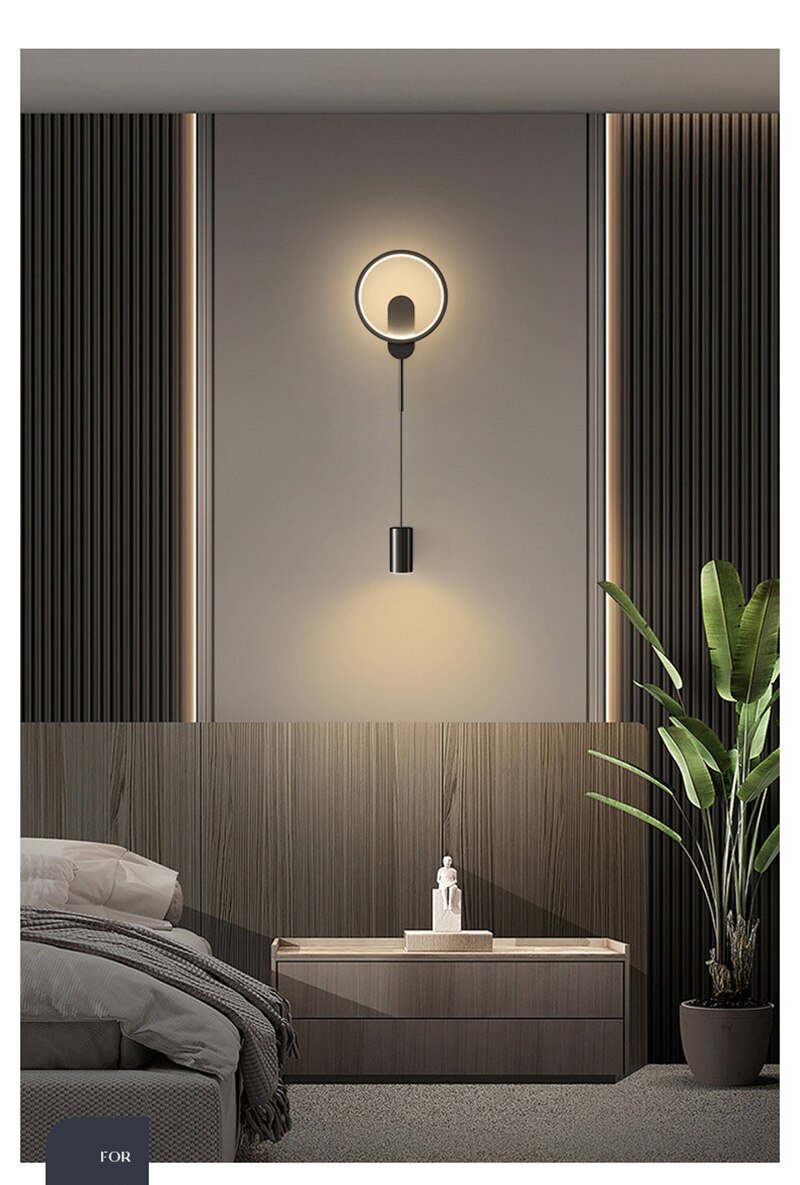 Luz de Pared Moderna NovaGlow Nordic Gold con LED de 24W
