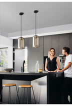 Arctix Glass Pendant Light in Industrial LED Luxury