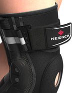 Knee Support Hinged Brace With Copper Stabilizers And Patellar Gel Pad