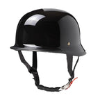 Vintage German-Style Half-Shell Motorcycle Helmet