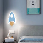 Luz de pared LED cohete para niños