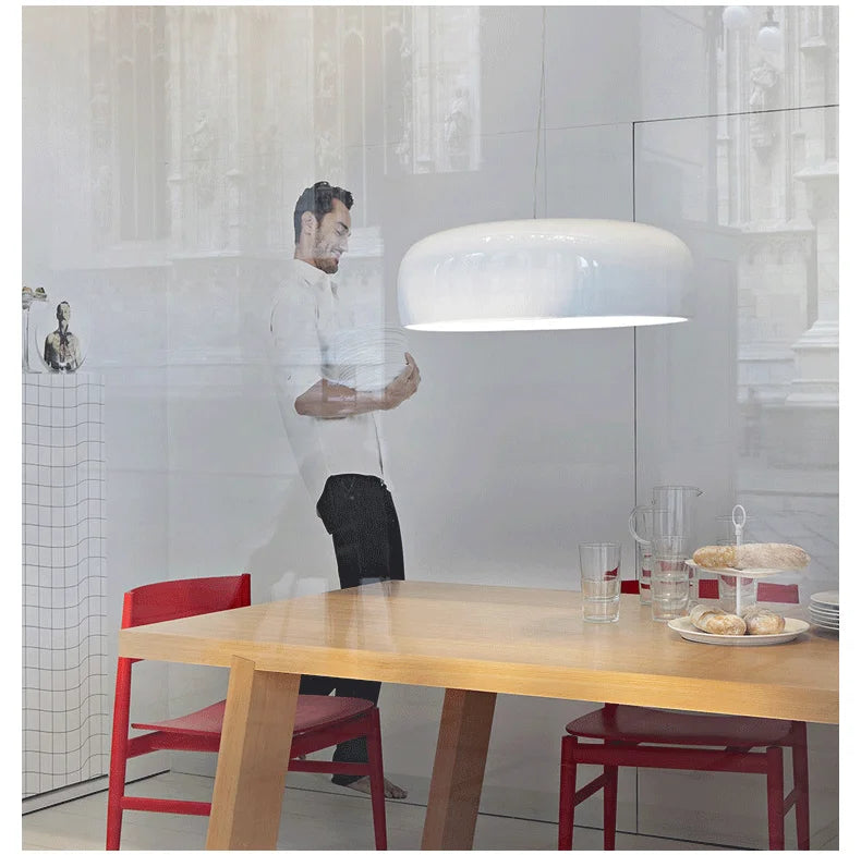 FjordLume Nordisk Rund Pendel Lys Metal og Akryl