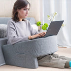 Ergonomic Pillow For Reading With Arm Support And Memory Foam Core For Bed Or Desk