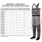 Waders de pêche à la mouche respirants pour homme avec pied en chaussette et fermeture éclair étanche