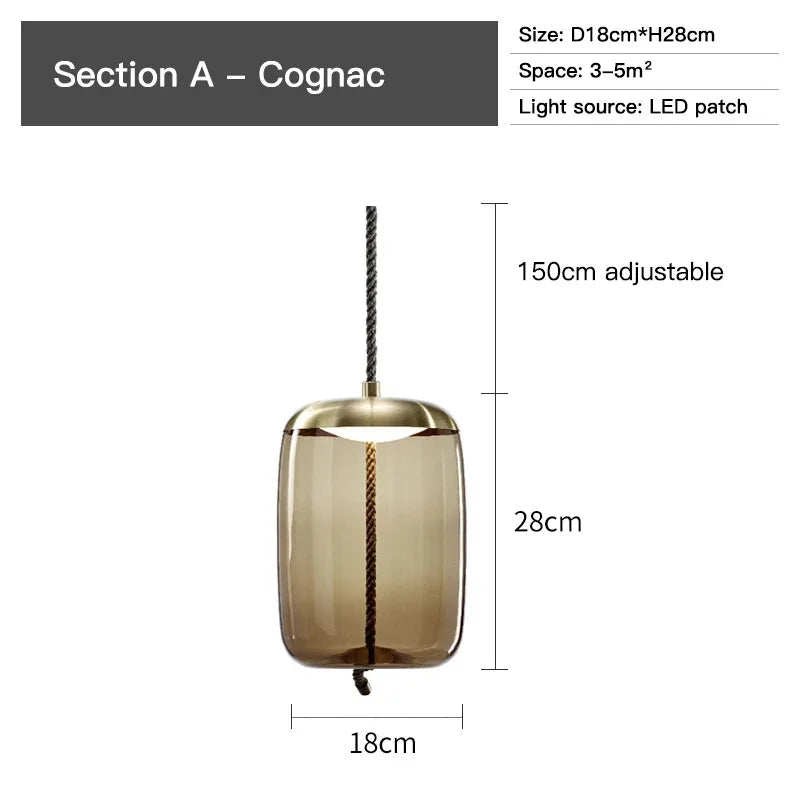 Aurum Glas Design Loftlampe Moderne Ophæng