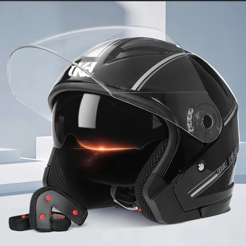 Flip-Up Modular Motorcycle Helmet With Dual Visors DOT And ECE Certified